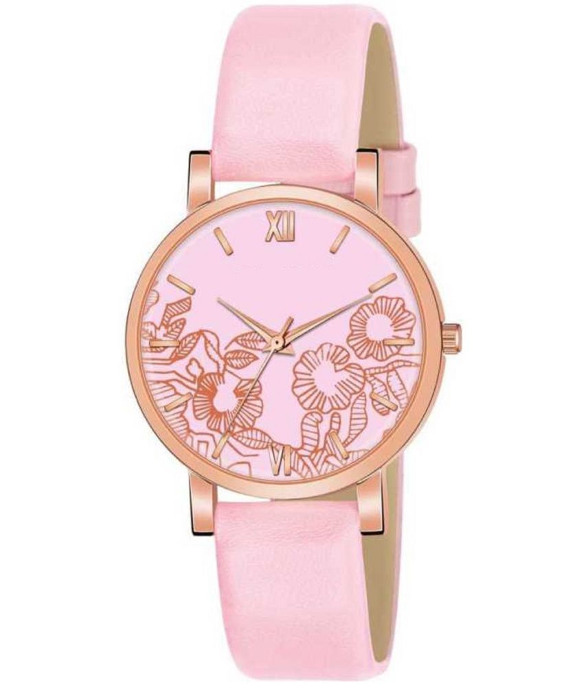 EMPERO - Pink Leather Analog Womens Watch