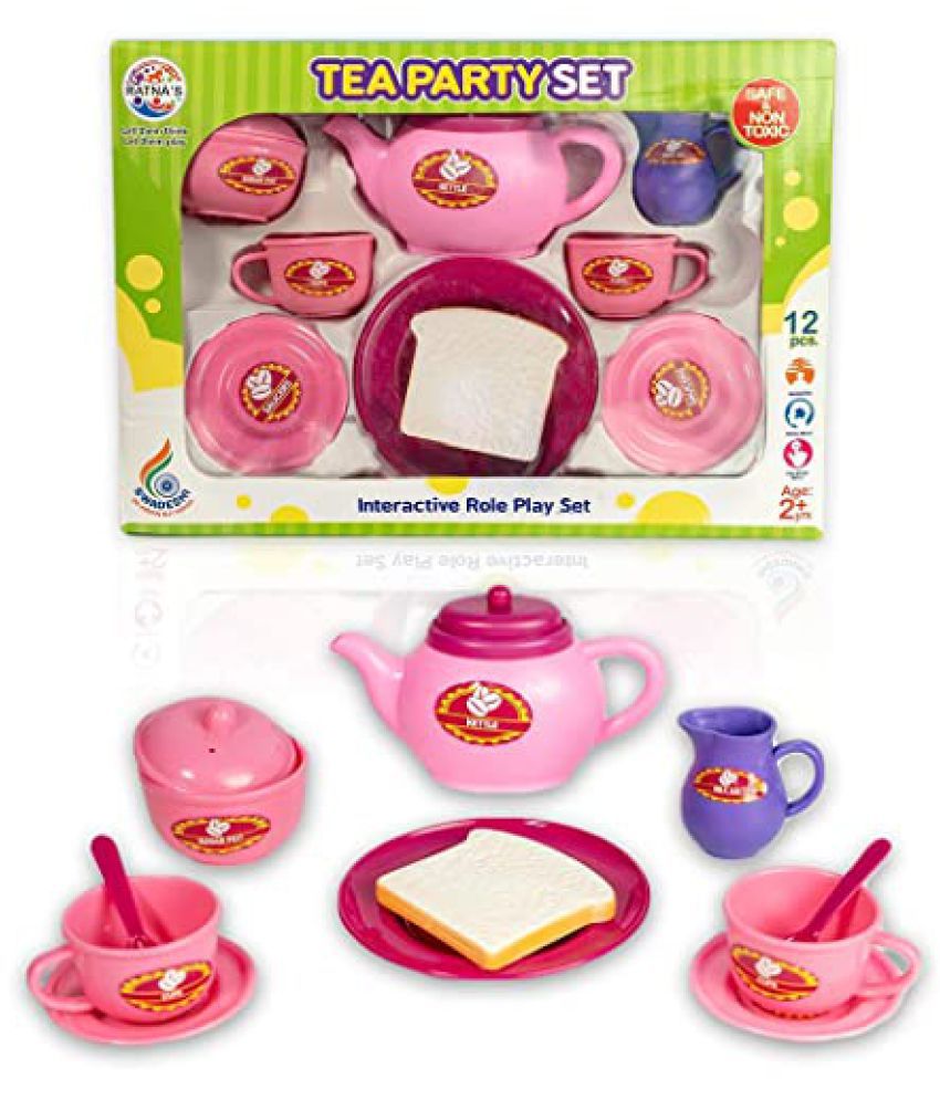     			Premium Quality Tea Party Set for Kids. 14Durable Plastic Pieces, Safe and BPA Free for Childrens Tea Party and Fun