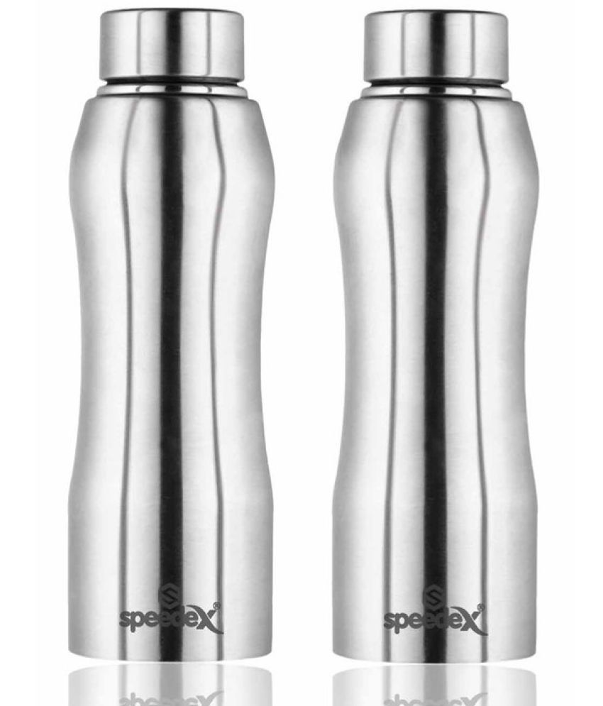     			Speedex Hydrate Silver 1000 mL Steel Fridge Bottle set of 2