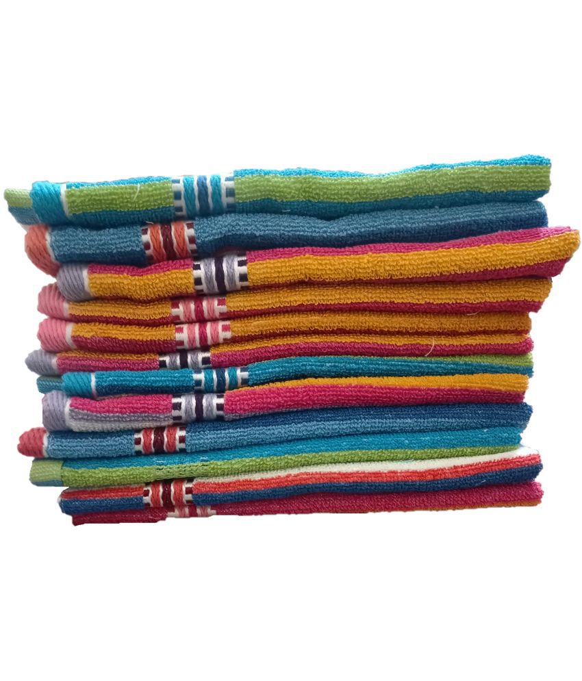     			BBQSTYLE Set of 12 Face Towel Multi
