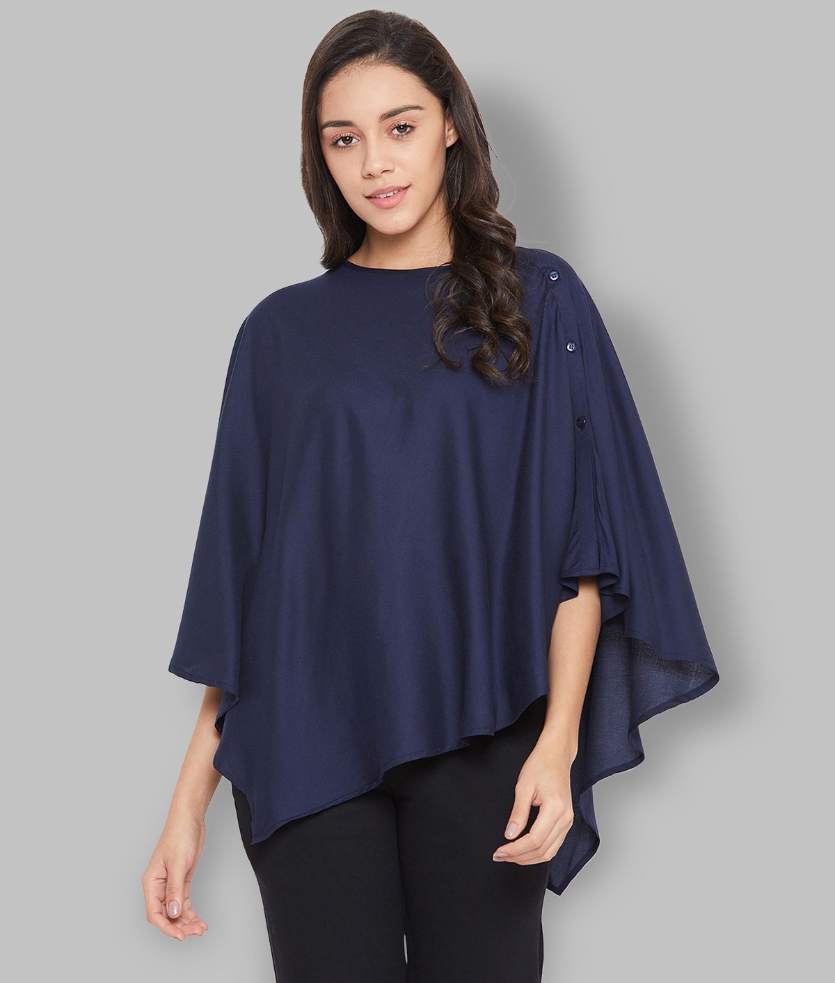     			Clovia Rayon Blue Kaftan - Single