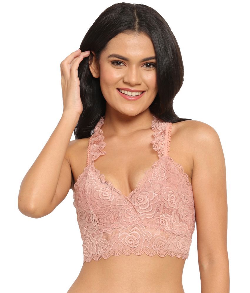     			N-Gal Lace Non Padded Women's Bralette Bra ( Beige )