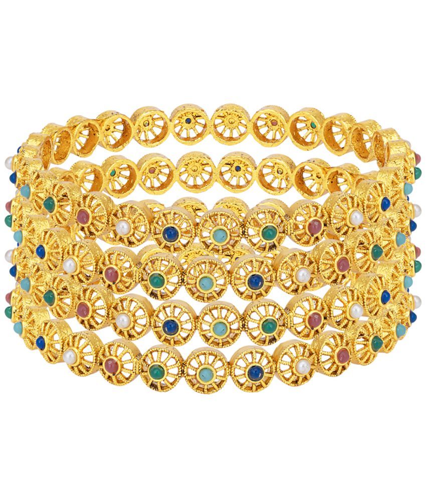     			Sukkhi Glorious Gold Plated (Set of 4) Bangle For Women