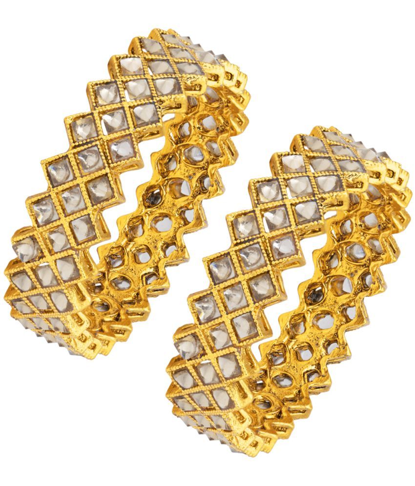     			Sukkhi Ritzy Gold Plated Kundan (Set of 2) Bangles For Women