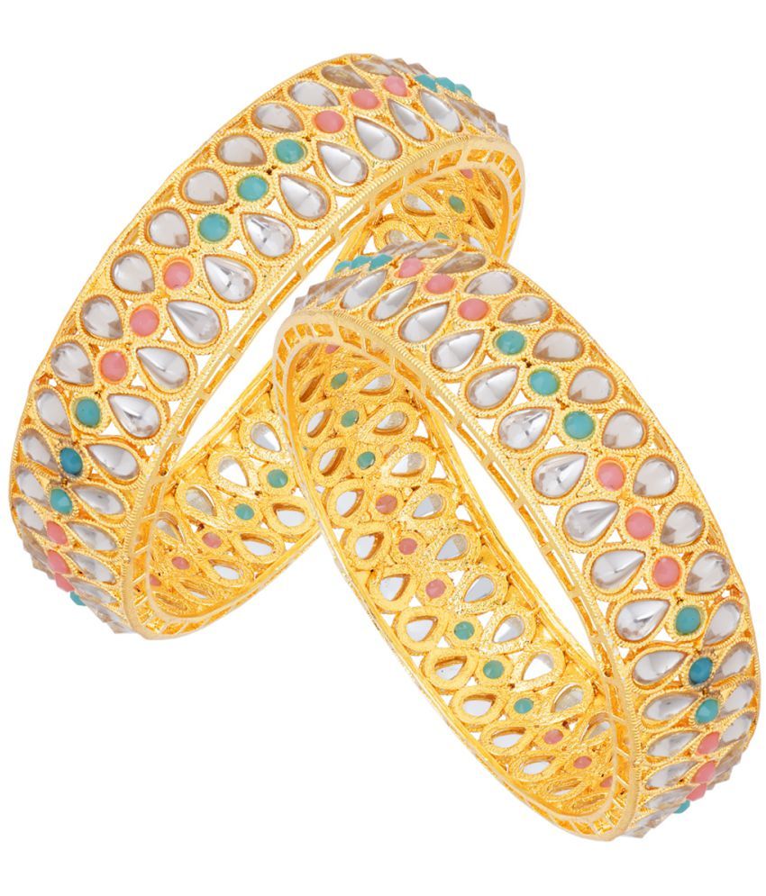     			Sukkhi Sublime Gold Plated Traditional (Set of 2) Bangles For Women