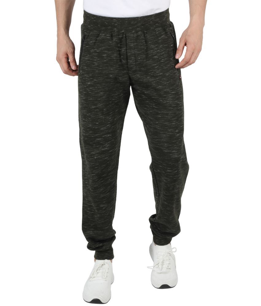 Monte Carlo Maroon Cotton Blend Solid Trackpants Single
