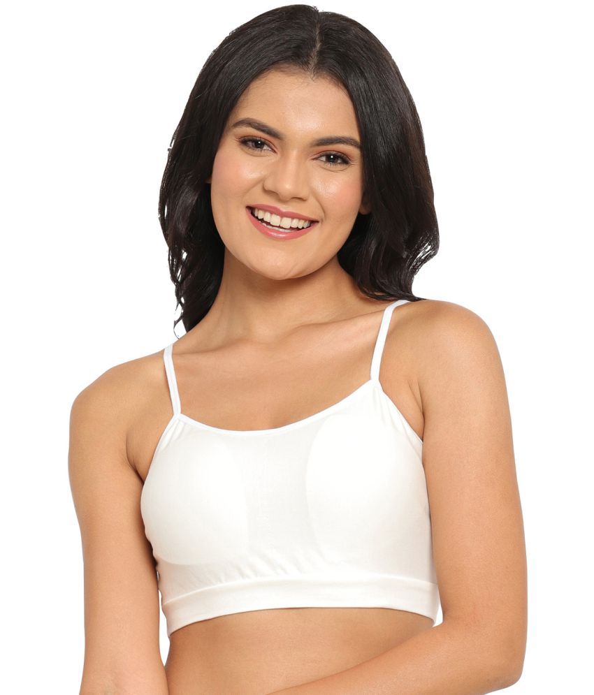     			N-Gal Cotton Bralette - White Single