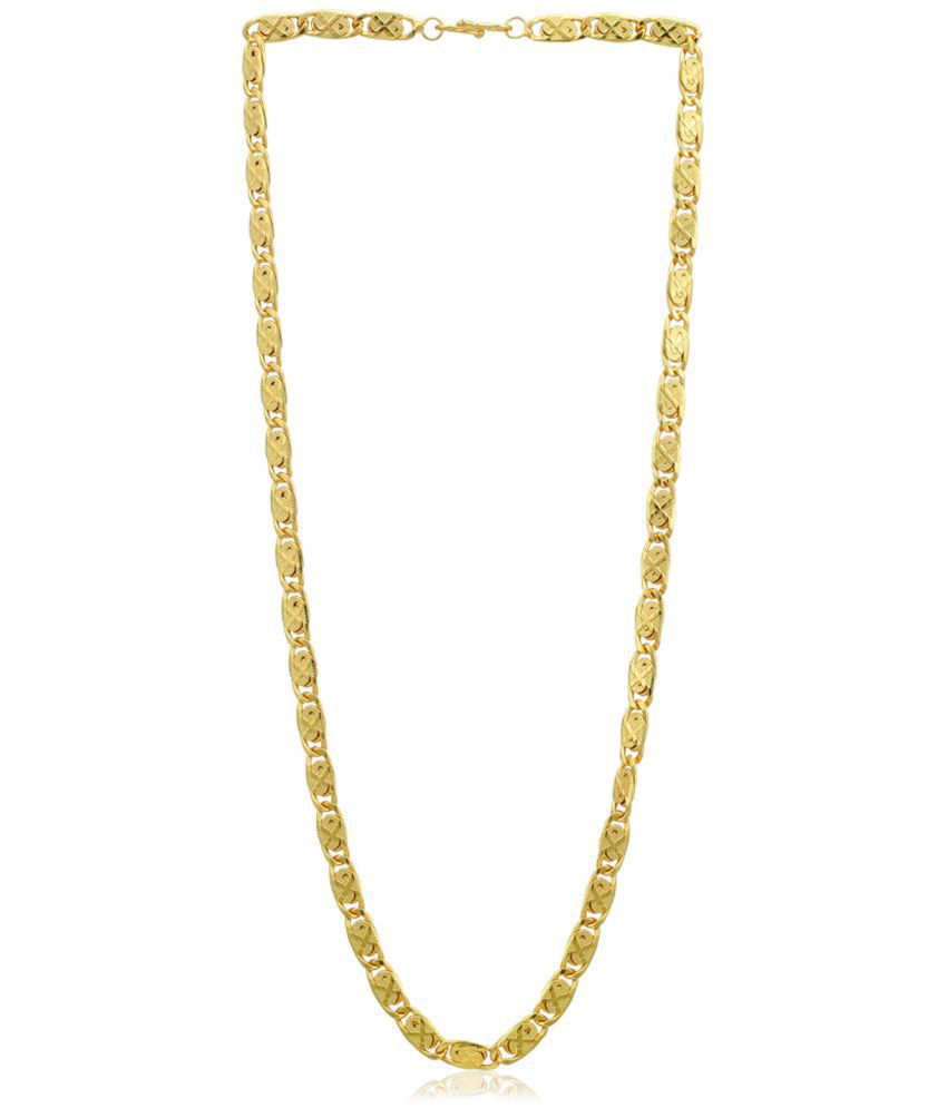     			Sukkhi Attractive Gold Plated Snail Chain for Men