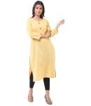 DESHBANDHU DBK - Yellow Cotton Women's Straight Kurti