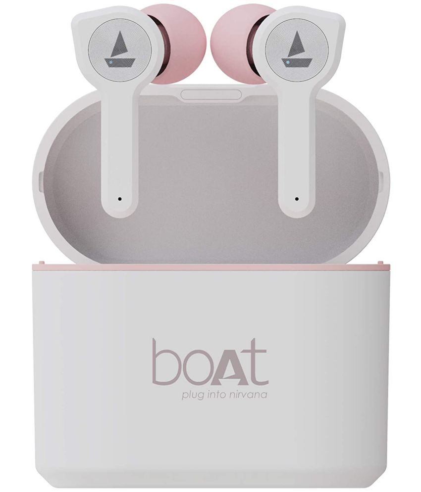 boAt Airdopes 402 White Neckband Wireless With Mic Headphones/Earphones White