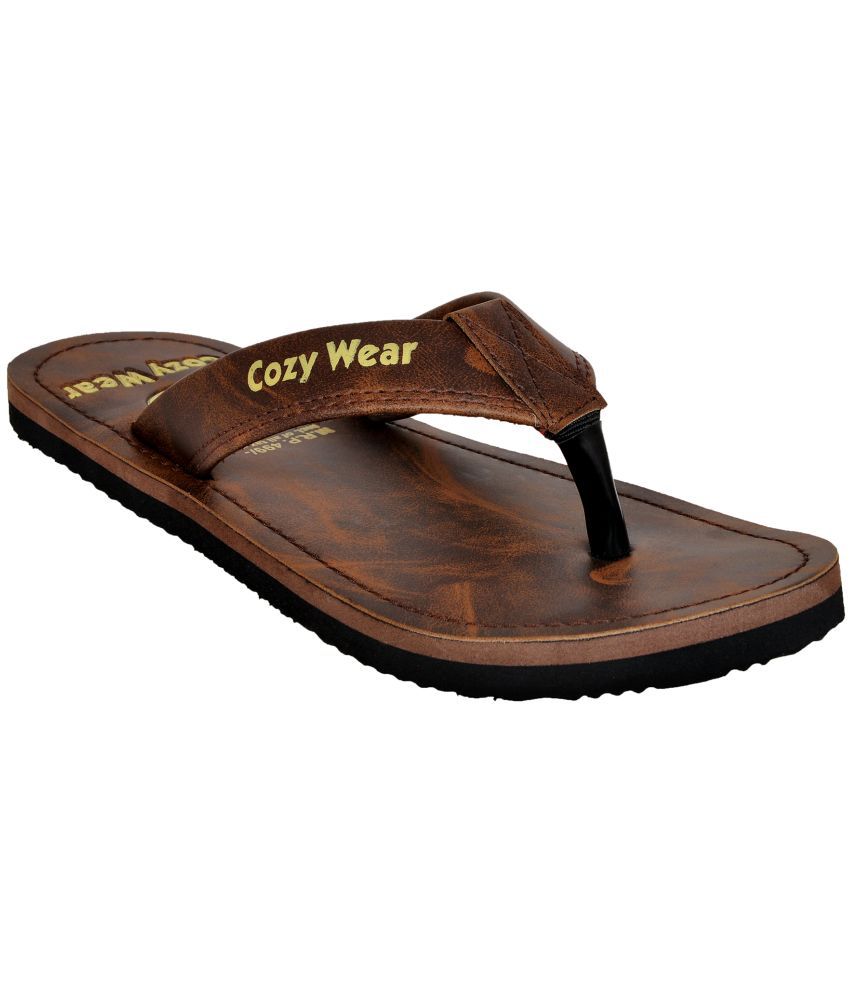     			Cozy Wear Brown Slippers