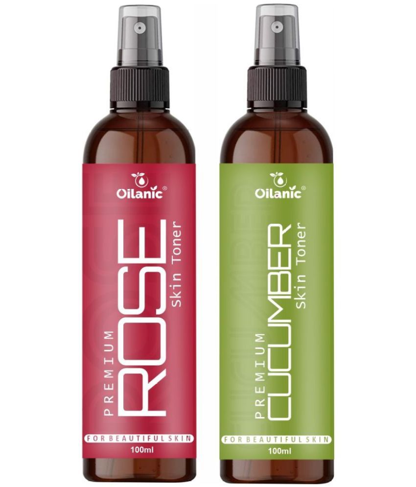     			Oilanic   Rose & Cucumber    Skin Tonic 200 mL Pack of 2