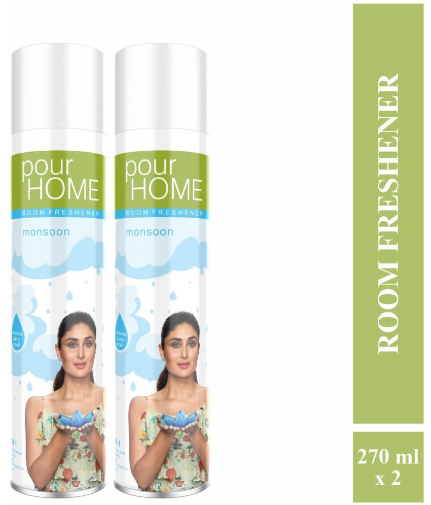    			POUR HOME Monsoon Room Freshener Spray, 270ml Each ( Pack of 2 )