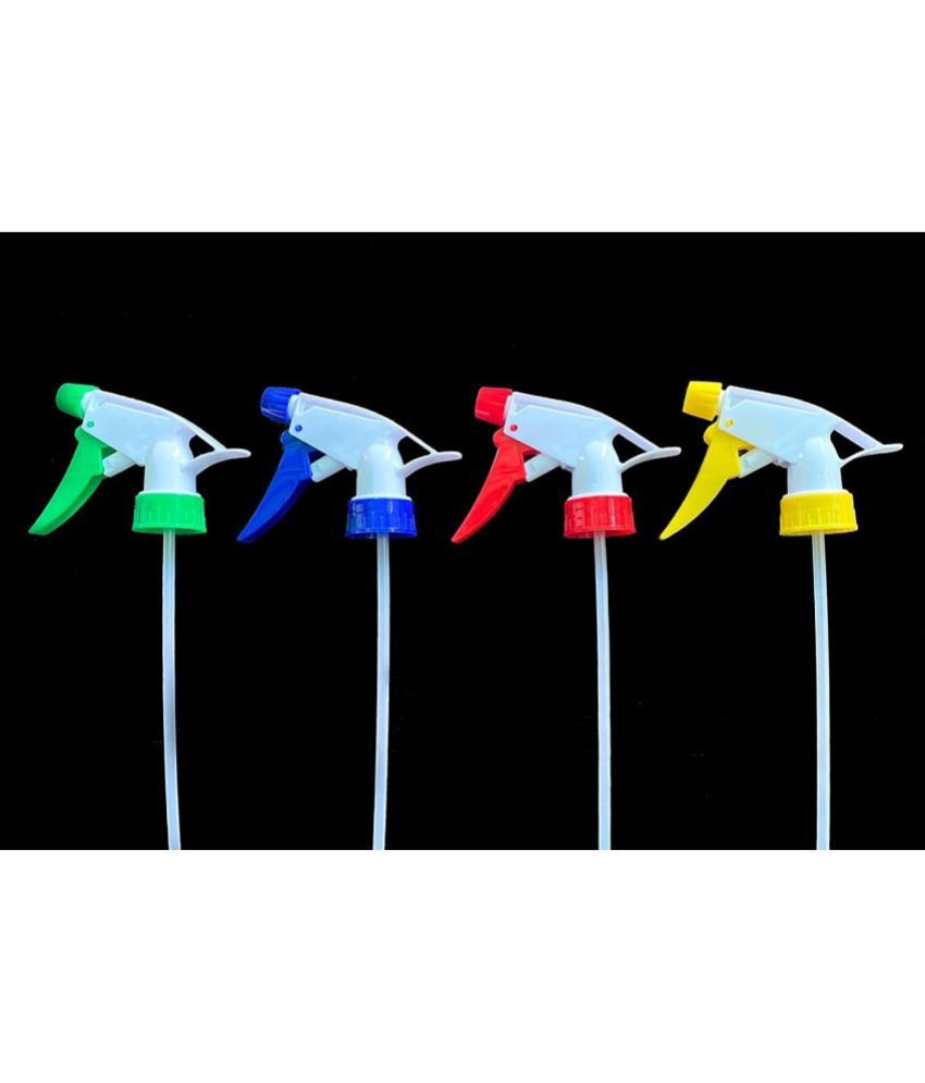     			Plastic Trigger Spray | Pressure Sprayer | Sprayer | Bottle Nozzle Head for Home, Salon & Office Purpose | Fits on Every Bottle - Random Colour Bottles Not Included- (Pack of 4)