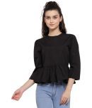 Style Quotient - Black Cotton Blend Women's Peplum Top ( Pack of 1 )