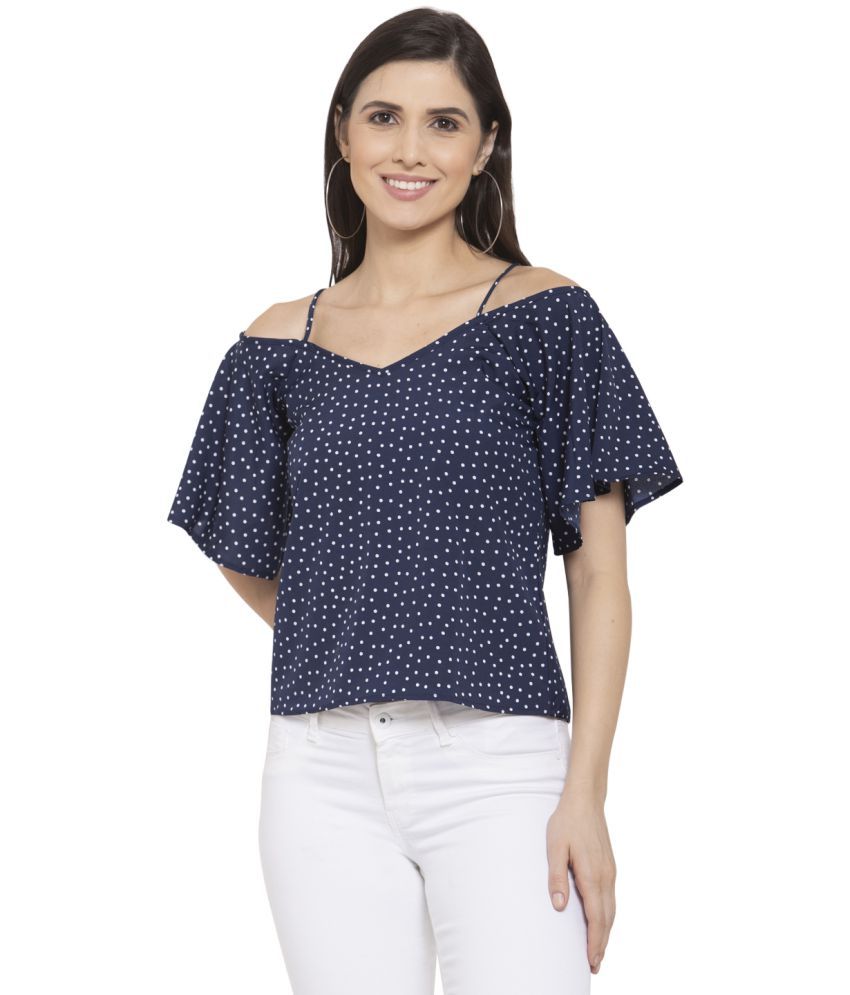     			Style Quotient - Navy Polyester Women's Regular Top ( Pack of 1 )