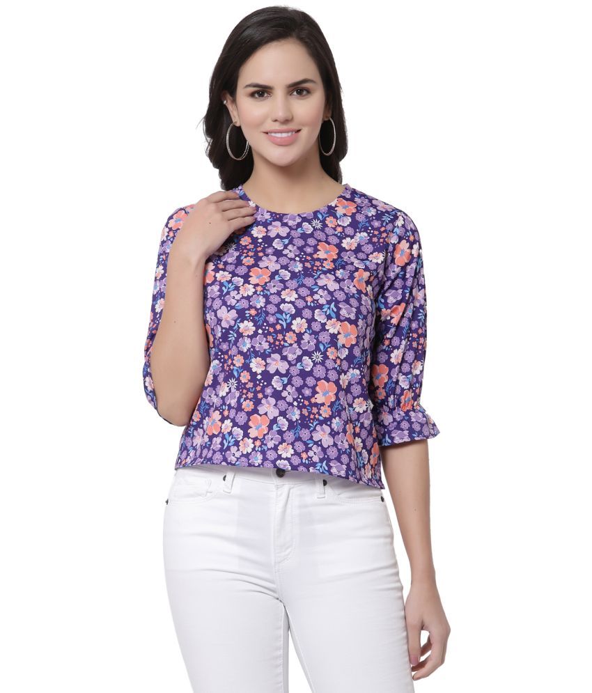     			Style Quotient Polyester Regular Tops - Purple Single