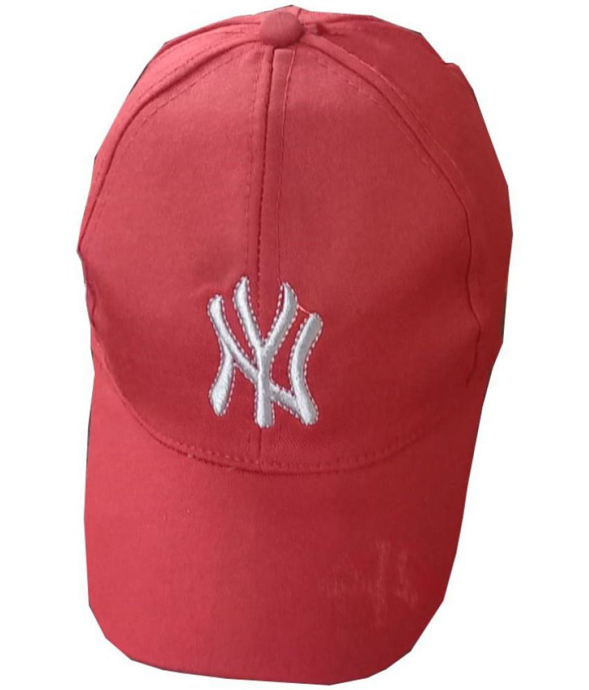     			Whyme Fashion Red Embroidered Cotton Caps