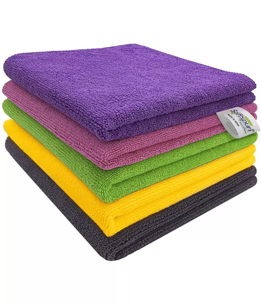 Leaveforme Large Car Drying Towel 11.81 inch x 27.56 inch (5 Pack) - Microfiber Car Wash Towels, Ultra Absorbent Microfiber Car Towels, Lint and