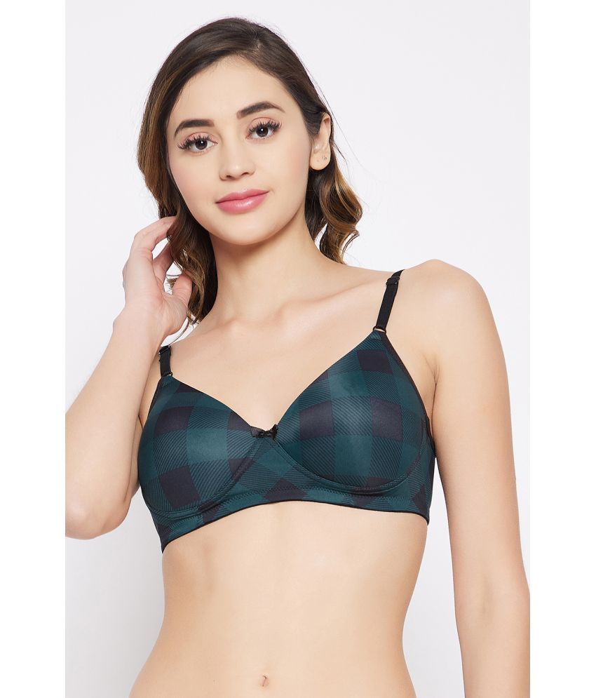     			Clovia Polyamide T-Shirt Bra - Green Single