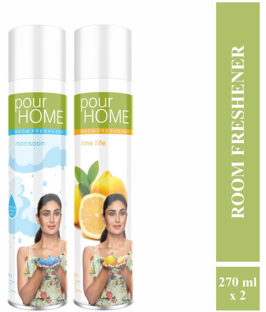     			POUR HOME Monsoon & Lime Life Room Freshener Spray 220ml Each (Pack of 2)
