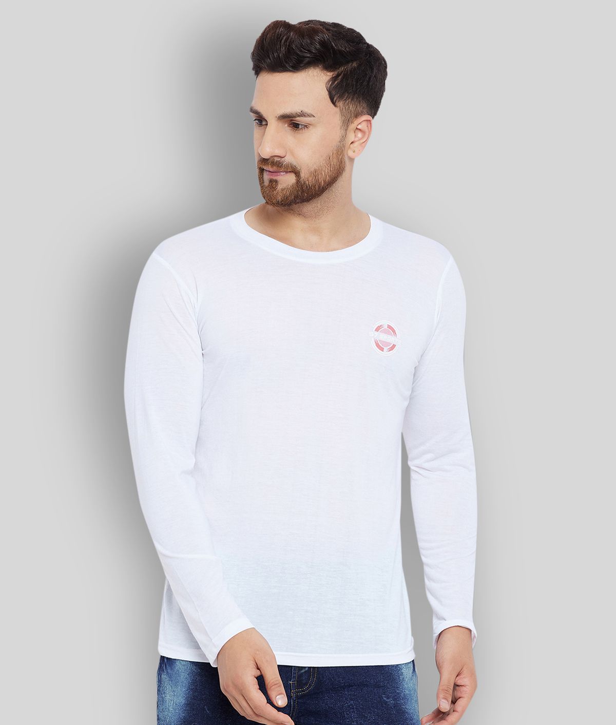     			The Million Club - White Polyester Regular Fit Men's T-Shirt ( Pack of 1 )
