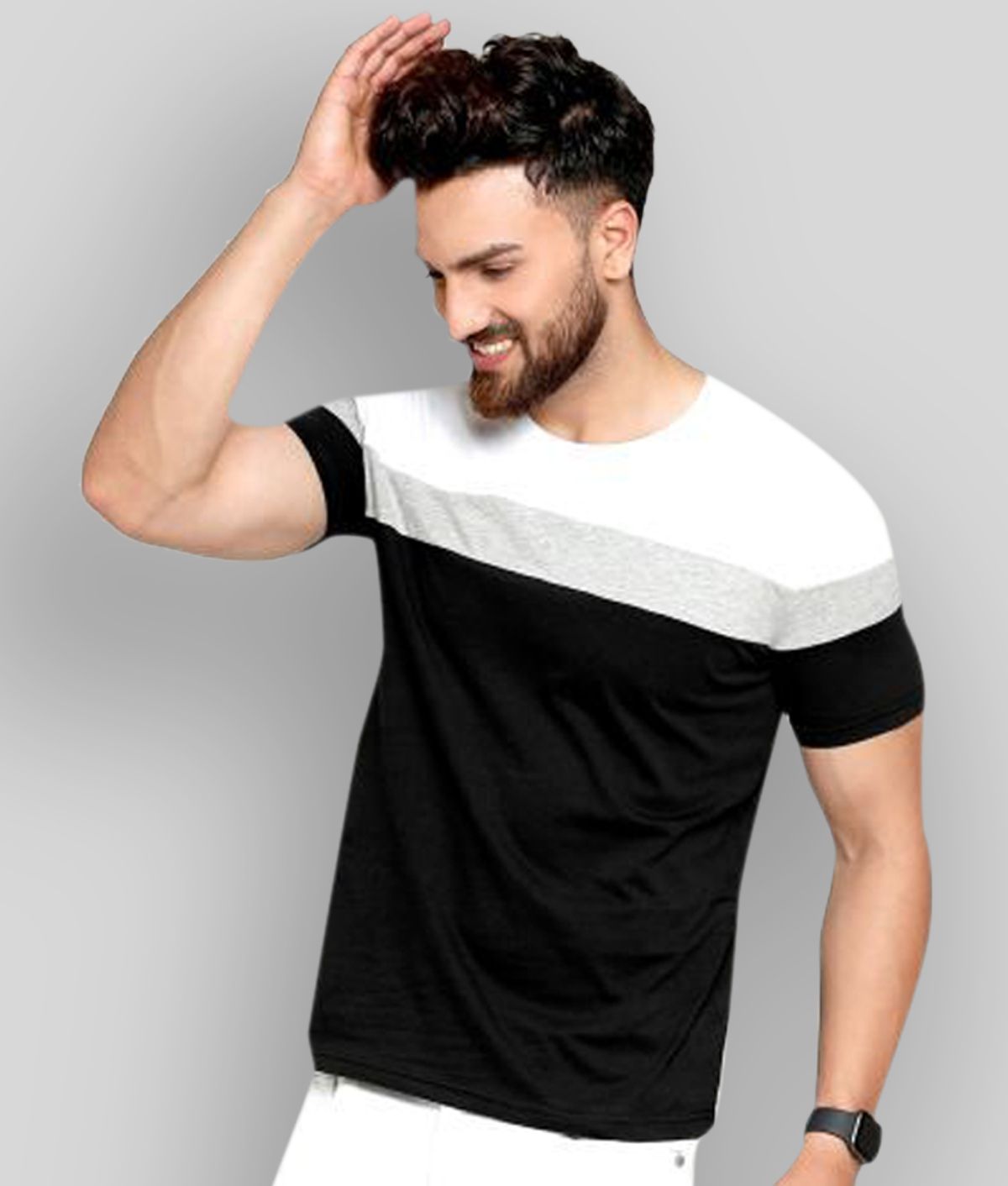     			AUSK - Multicolor Cotton Blend Regular Fit Men's T-Shirt ( Pack of 1 )