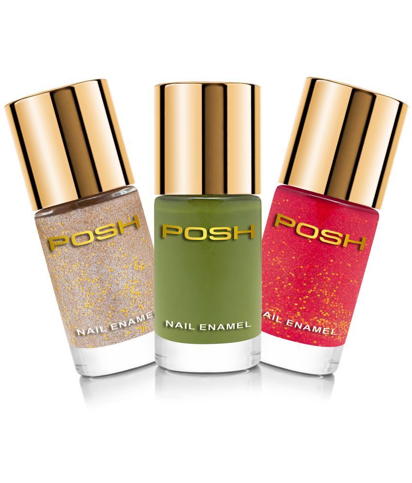     			Posh Nail Polish Multi Glossy Pack of 3 9 mL