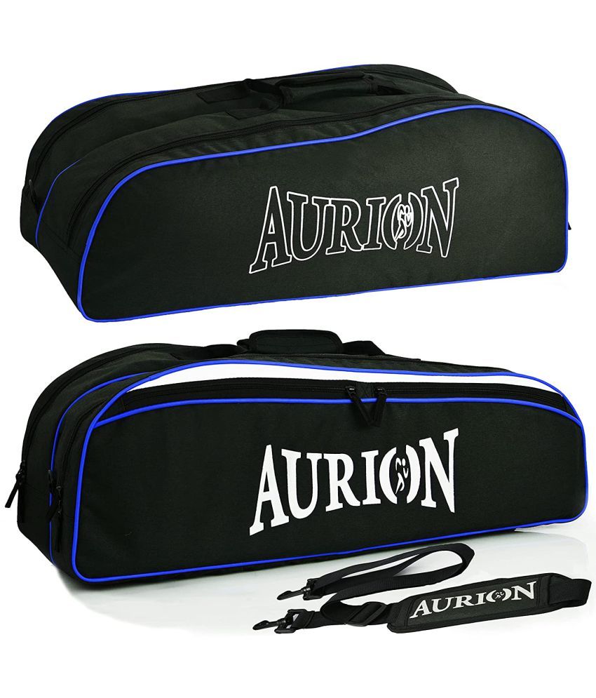 Aurion 777 Badminton Racquets Kit Bag 6 Racquets Black Blue Buy