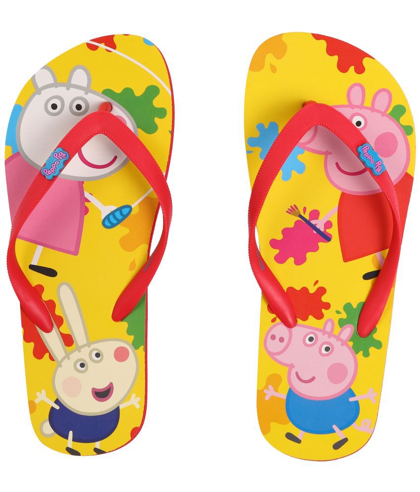     			Yellow Bee Peppa Pig Colour Splash Flip-Flops for Girls, Multi