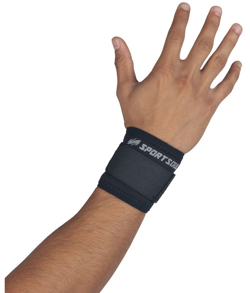     			SportSoul Wrist Support (Free Size, Black) - 1 Piece
