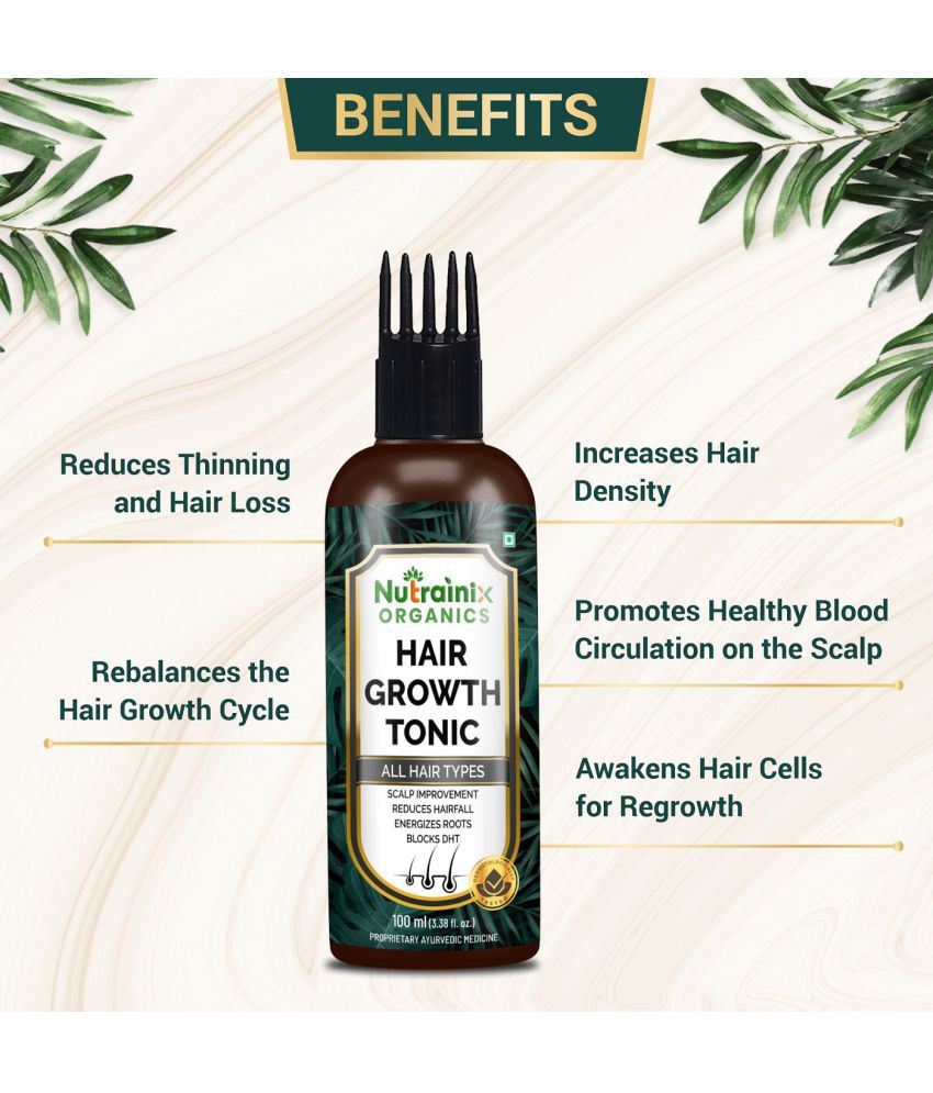 Nutrainix Organics Hair Growth Tonic For All Types of Hairs | Hair Regrowth  for Men & Women | Reduce Hairfall & Scalp Improvement - 100ml: Buy  Nutrainix Organics Hair Growth Tonic For