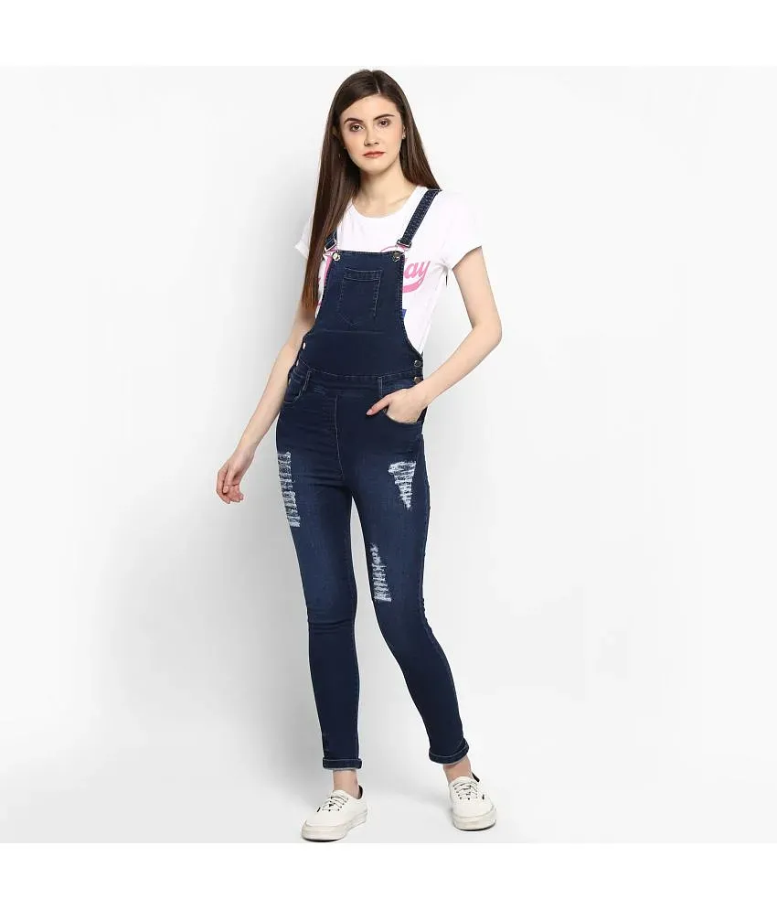 StyleStone Blue Denim Jumpsuit - Single - Buy StyleStone Blue Denim Jumpsuit  - Single Online at Best Prices in India on Snapdeal