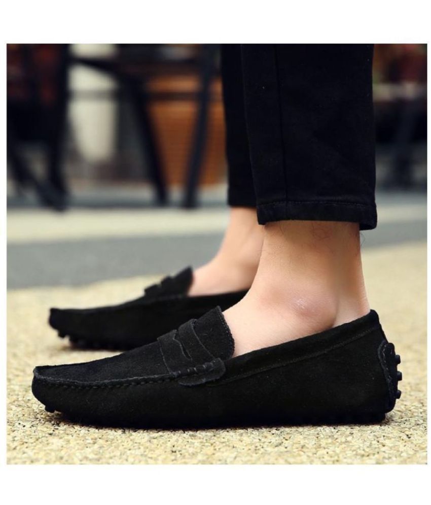     			FOGGY - Black Men's Slip on loafers