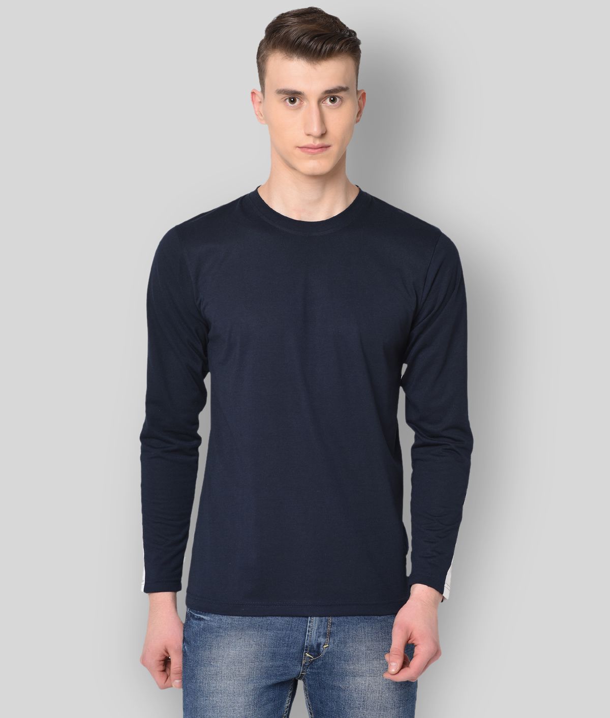    			Glito - Blue Cotton Blend Regular Fit Men's T-Shirt ( Pack of 1 )