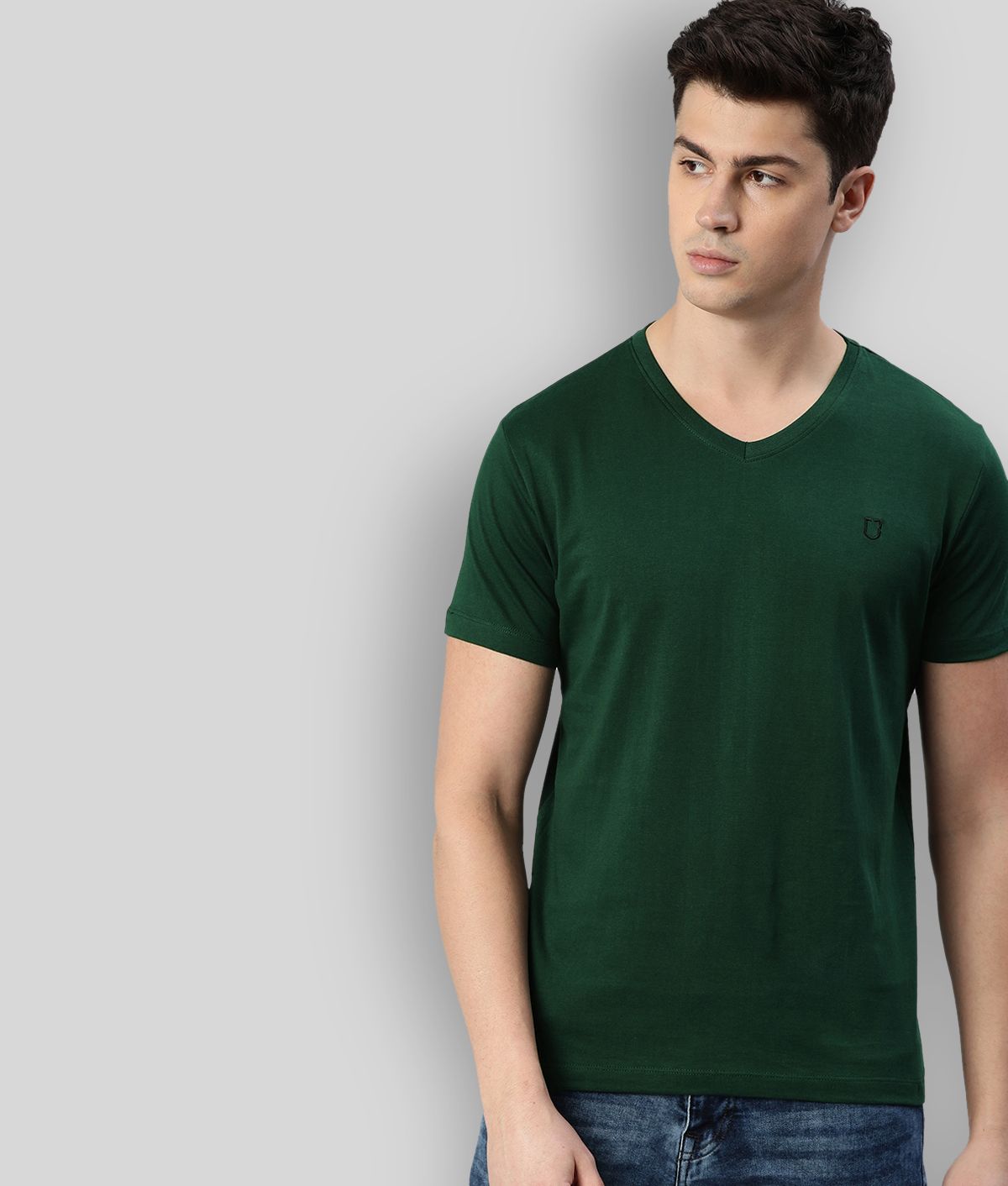     			Urbano Fashion - Green Cotton Slim Fit Men's T-Shirt ( Pack of 1 )