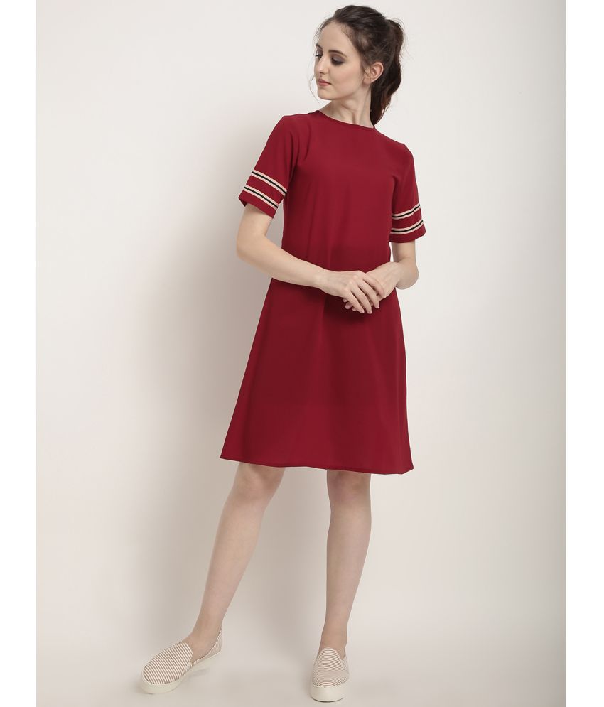     			Rare Polyester Red A- line Dress - Single