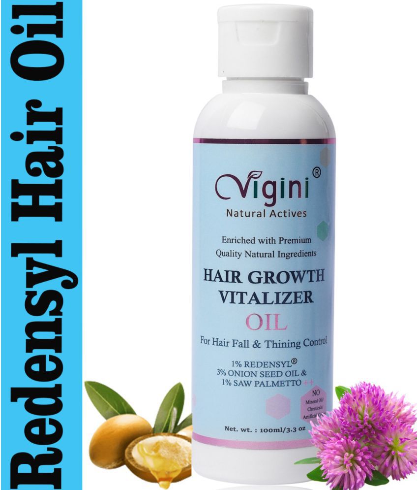 Vigini Onion Hair Growth Oil Hair Fall Regrowth 1%Redensyl 100 mL Fliptop Plastic Jar