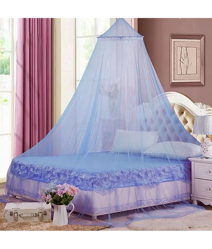     			Classic Mosquito Net King Blue Plain Mosquito Net