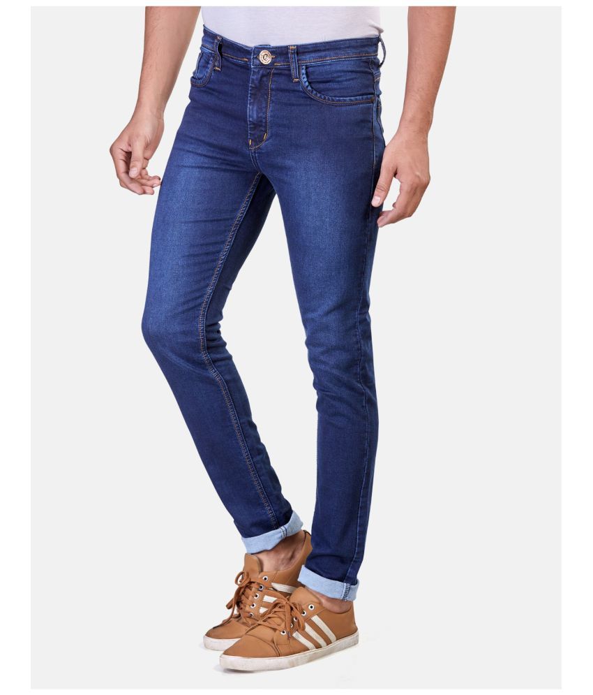     			HJ HASASI Blue Skinny Fit Jeans