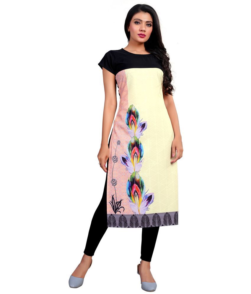     			BROTHERS DEAL Multicolor Crepe Straight Kurti - Single