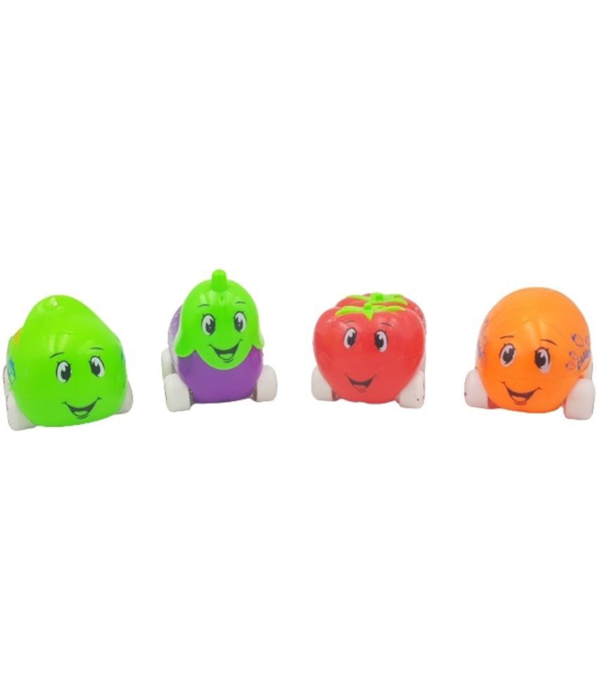 Eforest 4 Pcs Plastic Mini Vegetable Toy Vehicle Play Set  (Multicolor, Pack of: 4)