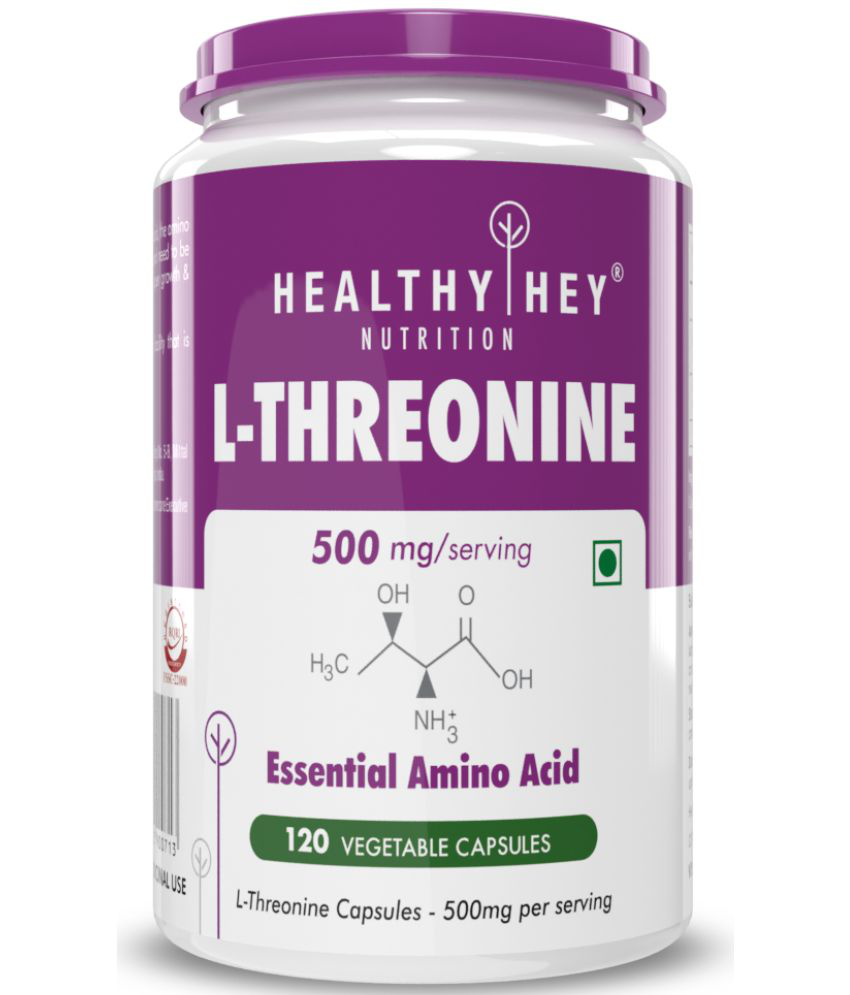     			HEALTHYHEY NUTRITION L-Threonine Essential Amino Acid  120 Veg Capsules Capsule 500 mg