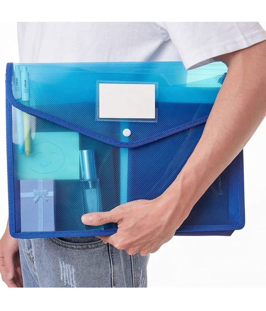 Transparent Plastic FS/A4 Envelope Folder, Documents File Storage Bag