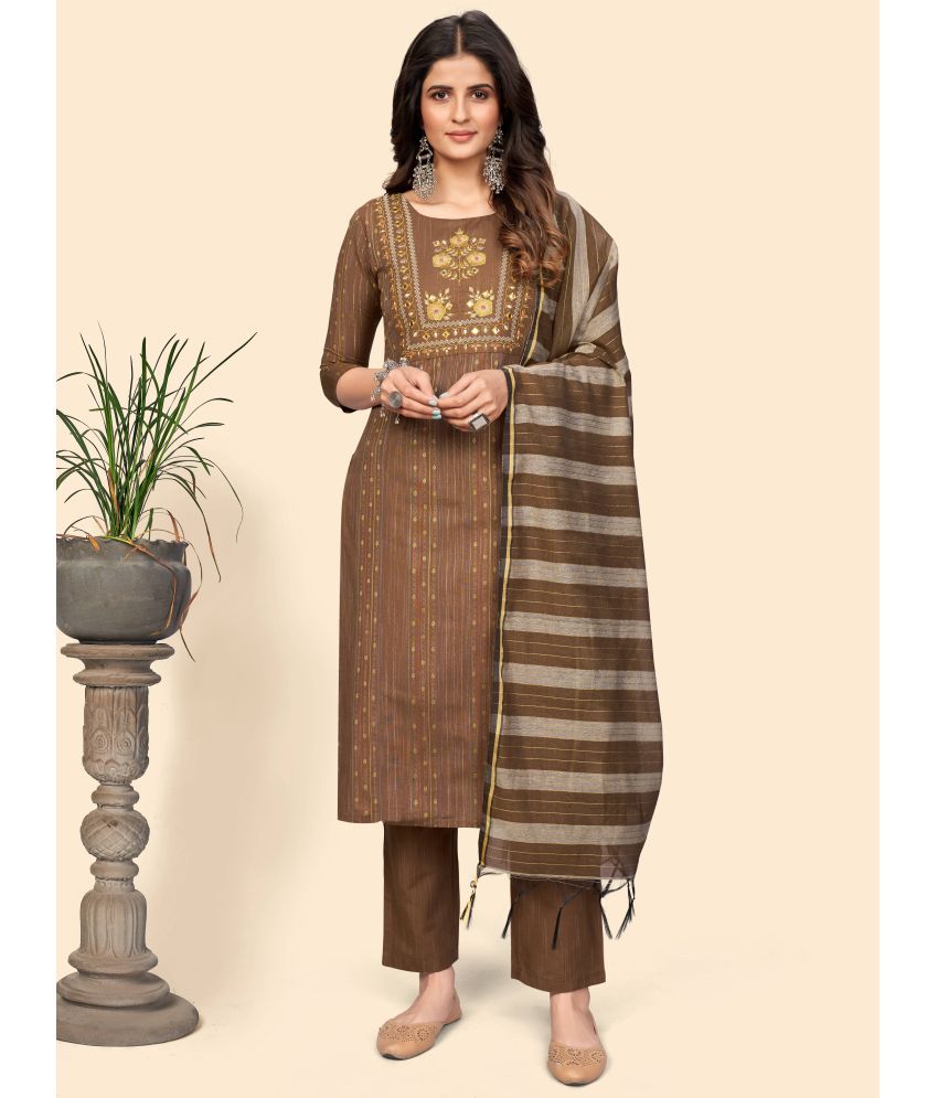     			Vbuyz Cotton Kurti With Pants - Stitched Suit Single