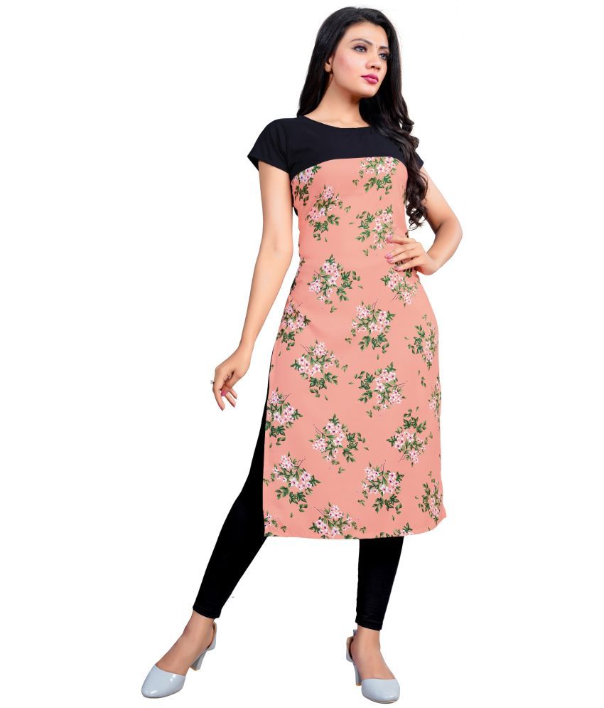     			BROTHERS DEAL - Multicolor Crepe Women's Straight Kurti