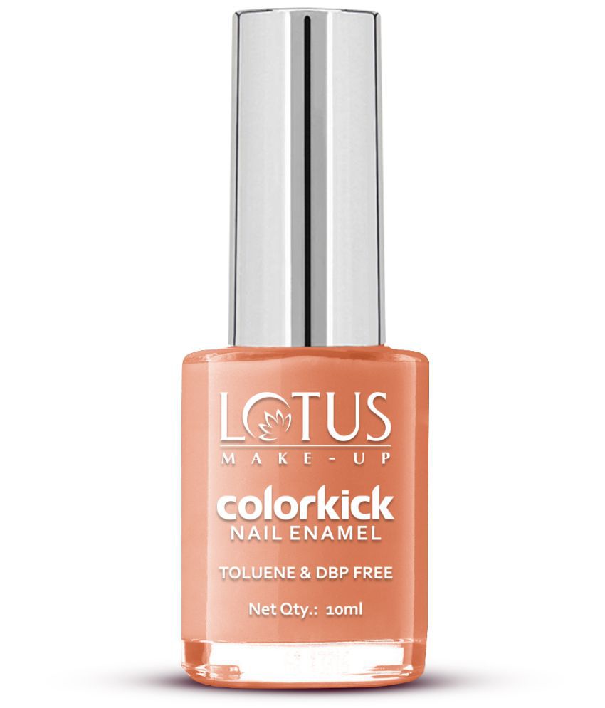     			Lotus Make, Up Colorkick Nail Enamel, Peach Perfect 99, Chip Resistant, Glossy Finish, 10ml