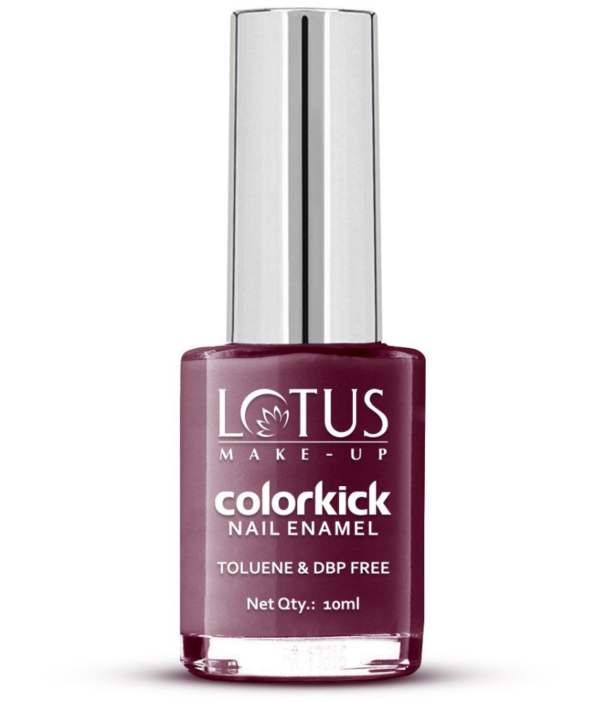     			Lotus Make, Up Colorkick Nail Enamel, Maroon Spark 913, Chip Resistant, Glossy Finish, 10ml