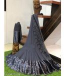 Sitanjali Grey Satin Saree - Single