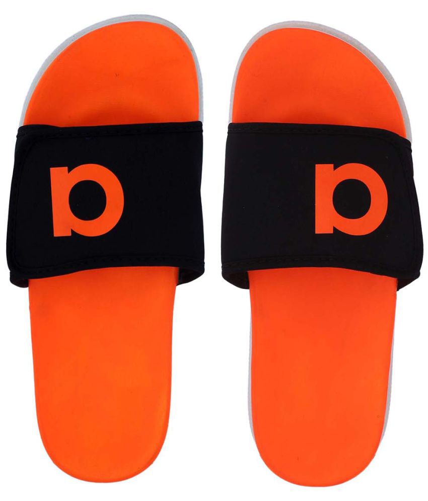     			Aadi - Orange Rubber Slide Flip flop